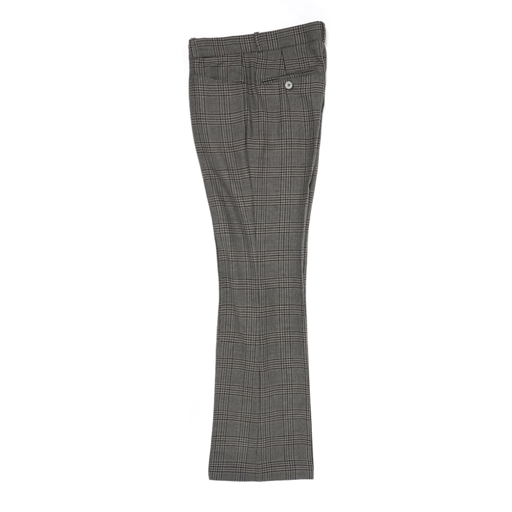 FLARE TROUSERS BROWN CHECK