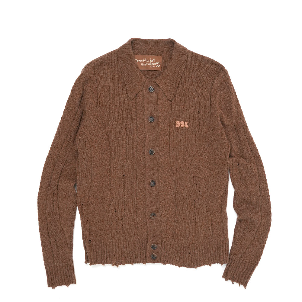 BROKE CARDIGAN BROWN