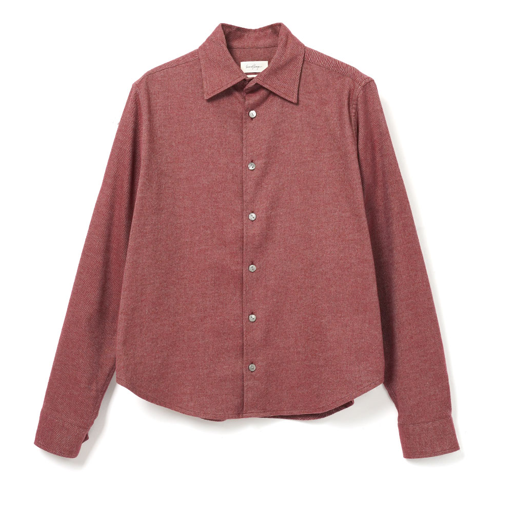BRUSHED COTTON SHIRT BURGUNDY
