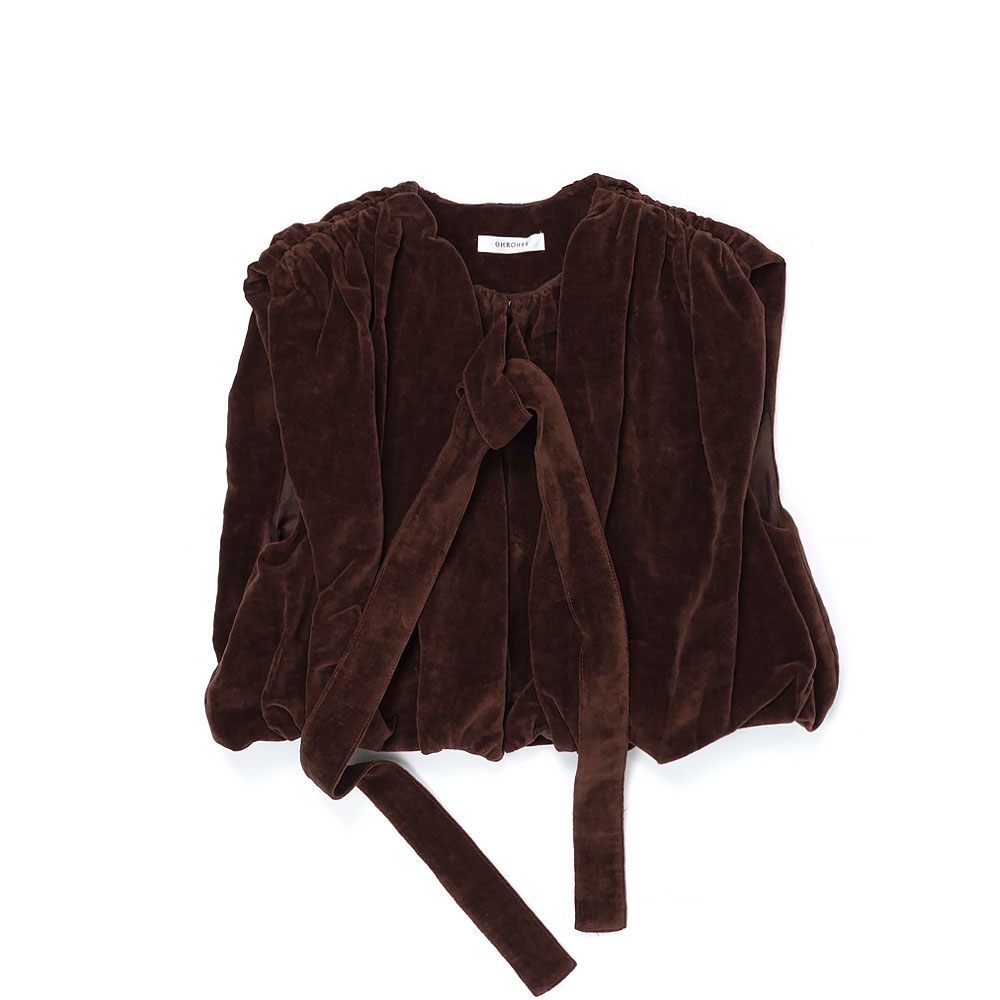 WASHI COTTON VELVET/BOJAGI TOP CHOCOLATE BROWN