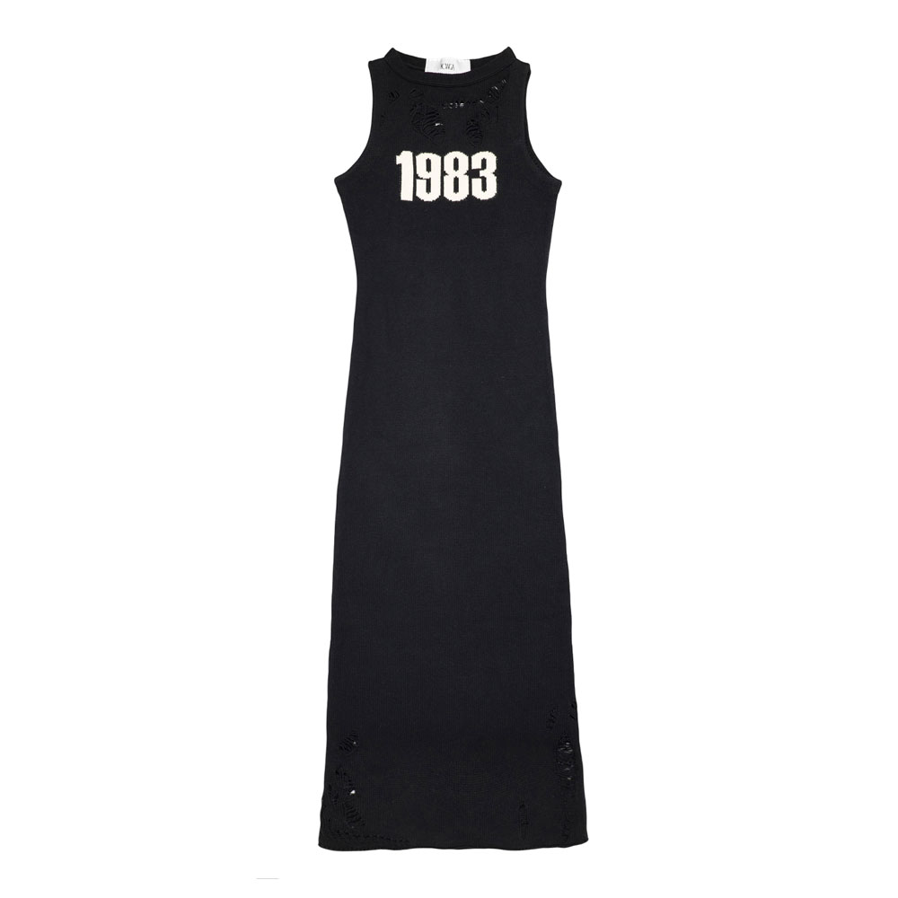 1983 TIGHT KNIT DRESS BLACK