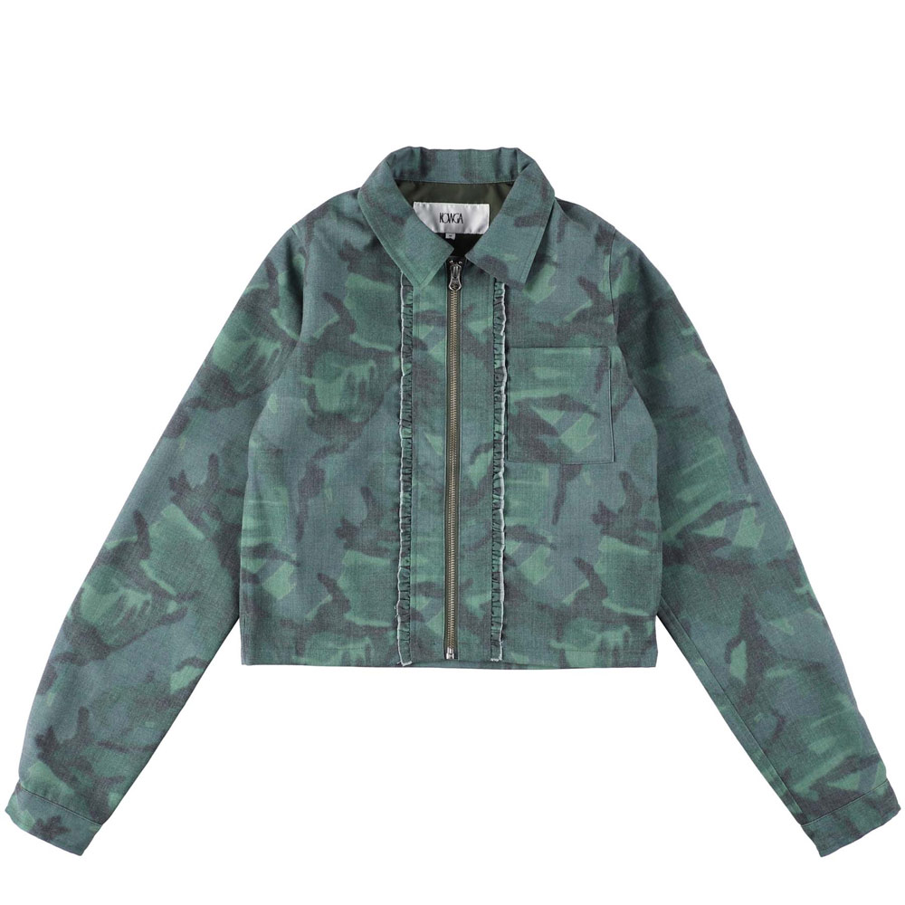 FRILL SHIRT JACKET CAMO