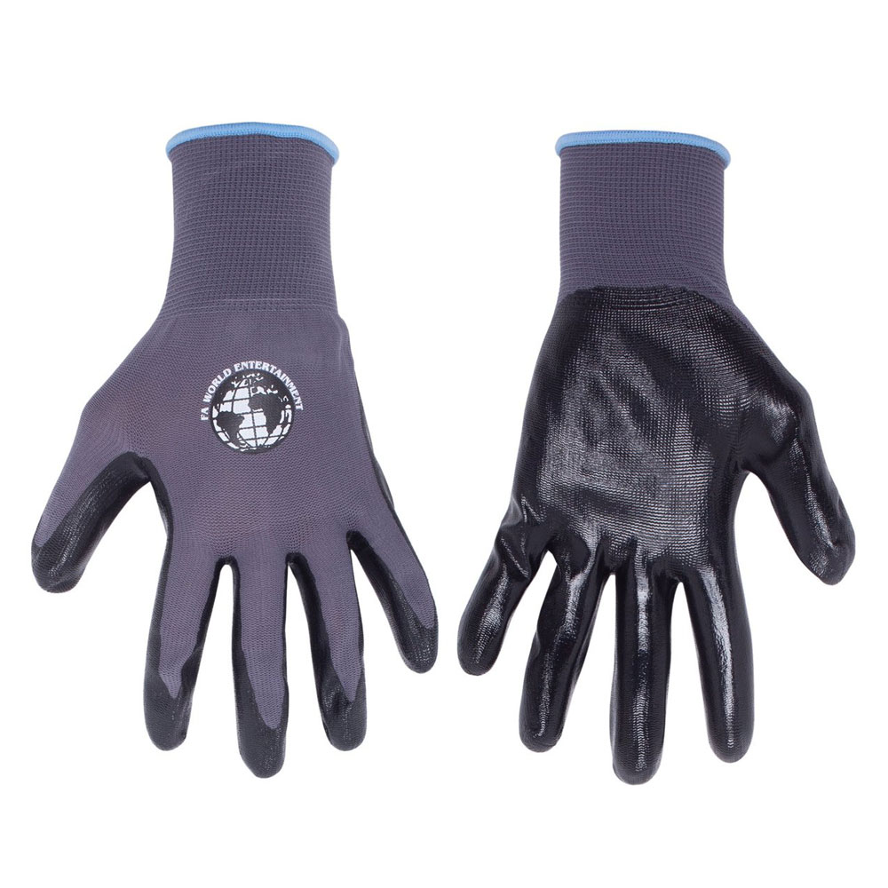 RUBBER DIPPED GLOVES BLACK