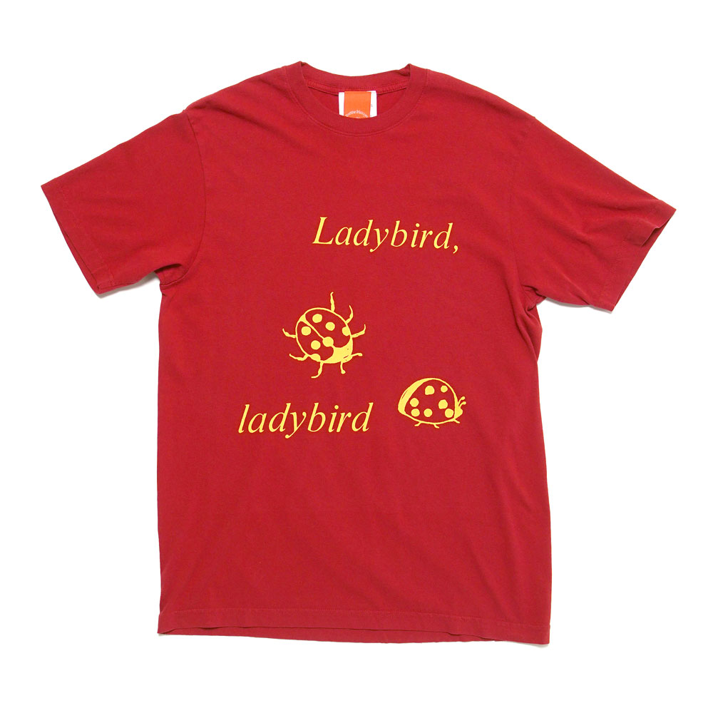 A POSITIVE MESSAGE by P.A.M. + Cali Thornhill DeWitt JUST LET ME BE YOUR LADY BUG SS TEE RED