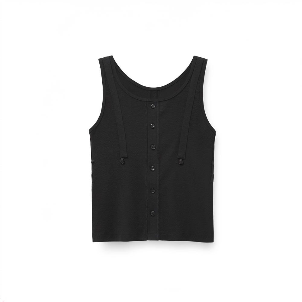 WILLOW 1890 RIBBED TANK BLACK