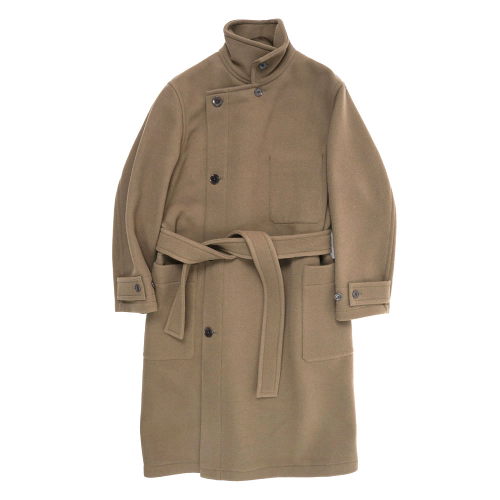 WRAP COAT DARK SQUIRREL