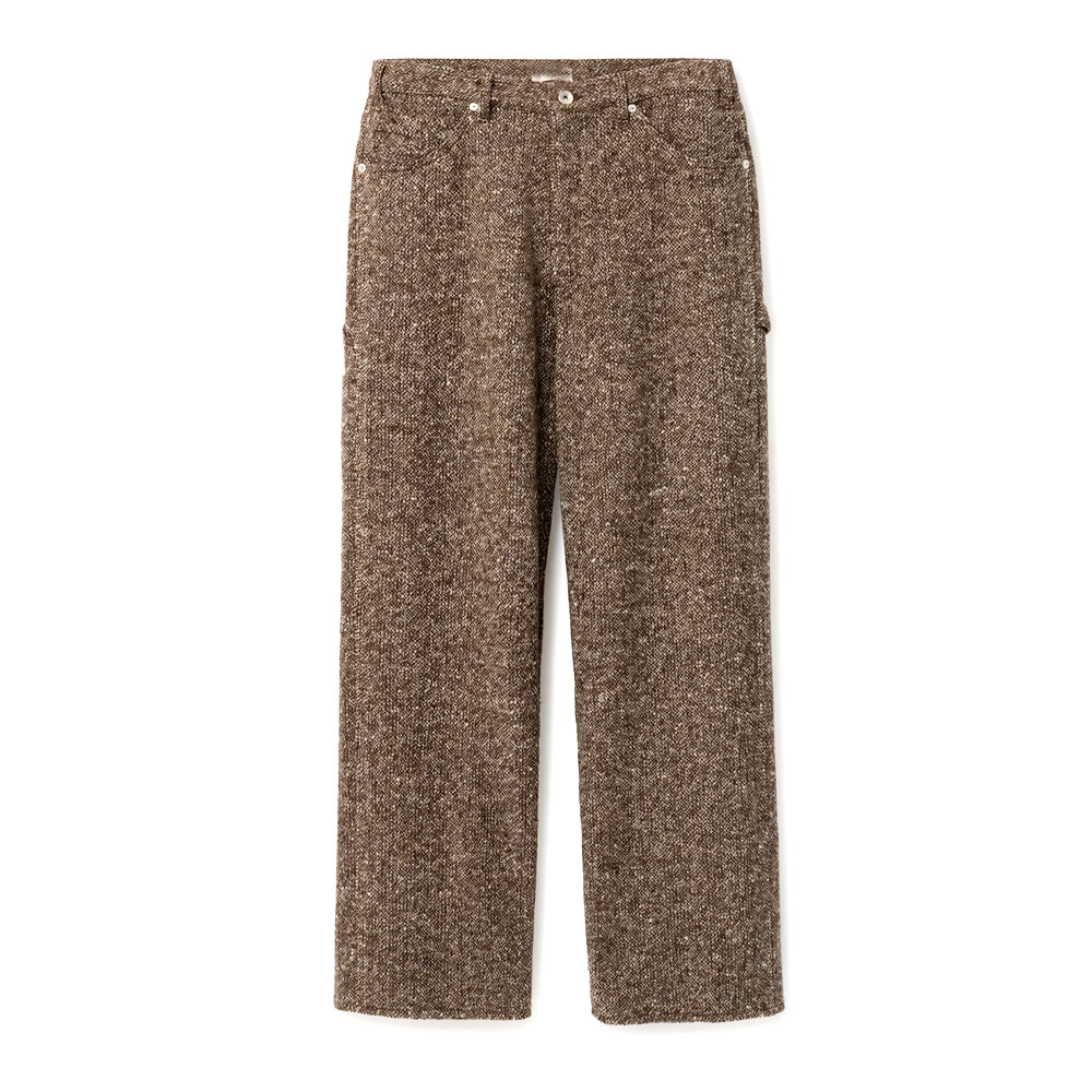 HOMESPUN TWEED PAINTER PANTS A26AP03HT MIX BROWN