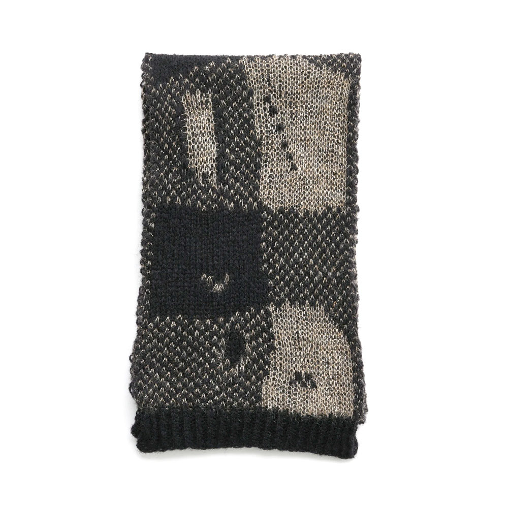 PAST SCARF BLACK DESTRUCTIVE GINGHAM