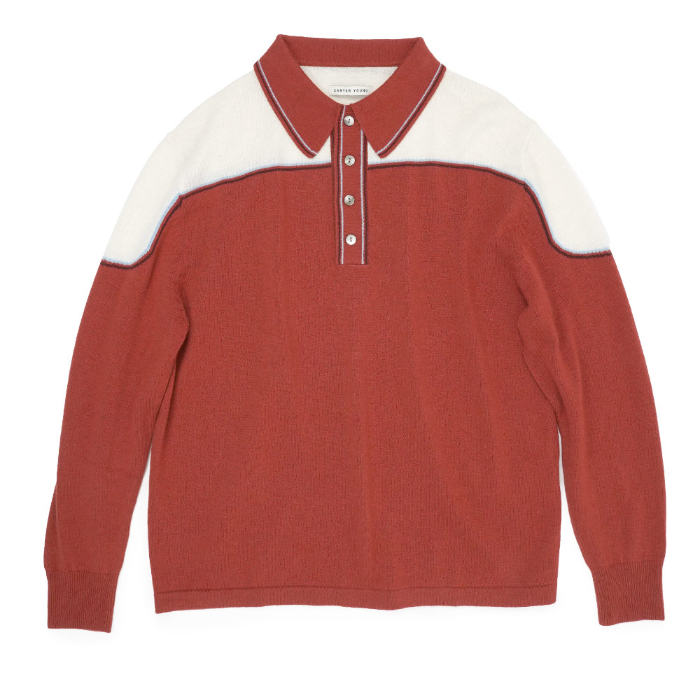 KOWALSKI KNIT POLO BURUGNDY CREAM