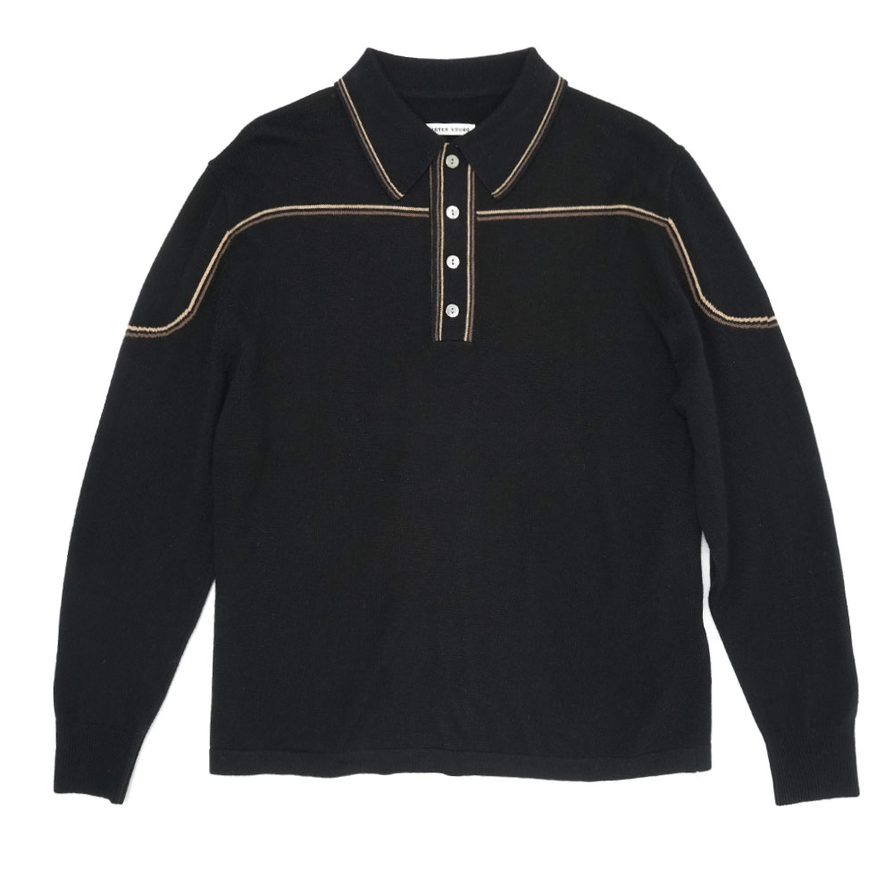 KOWALSKI KNIT POLO BLACK TAN