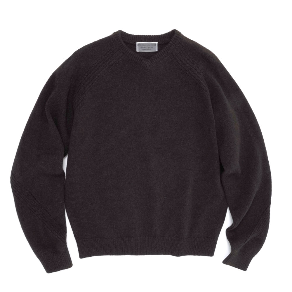 V-NECK SWEATER DARK BROWN