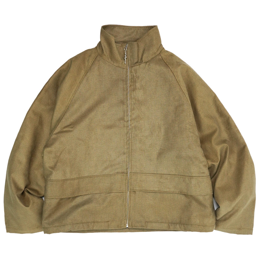 MICROCHEQUERED NYLON PARKA JACKET OLIVE/MUSTARD