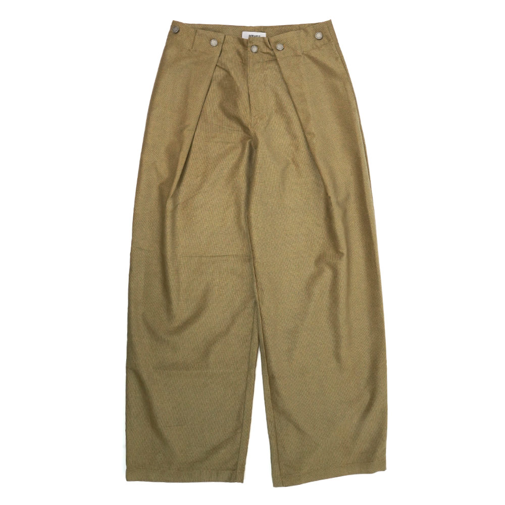 MICROCHEQUERED NYLON RUDDER PANTS OLIVE/MUSTARD