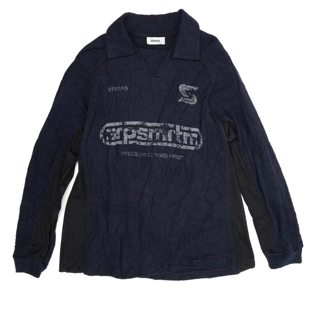 FASHION KNIT FOOTBALL TOP NAVY