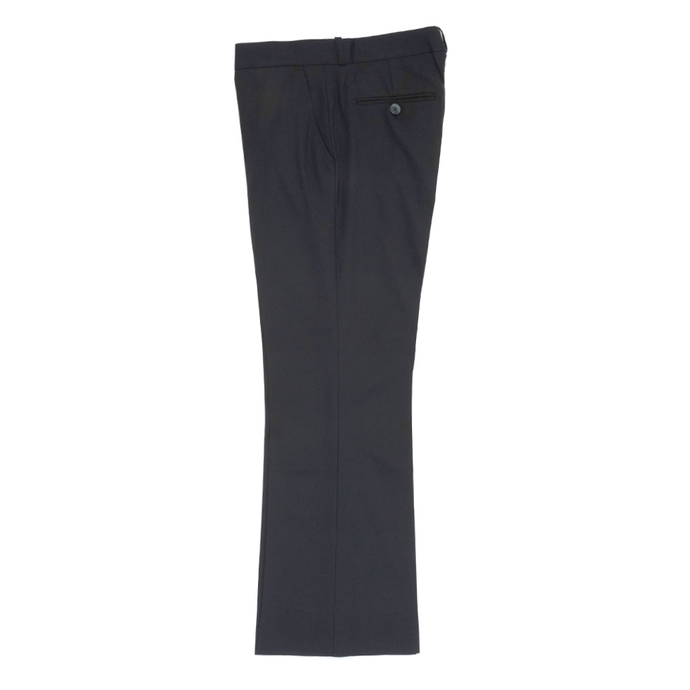 LOOSE FIT FLARE TROUSERS BLACK