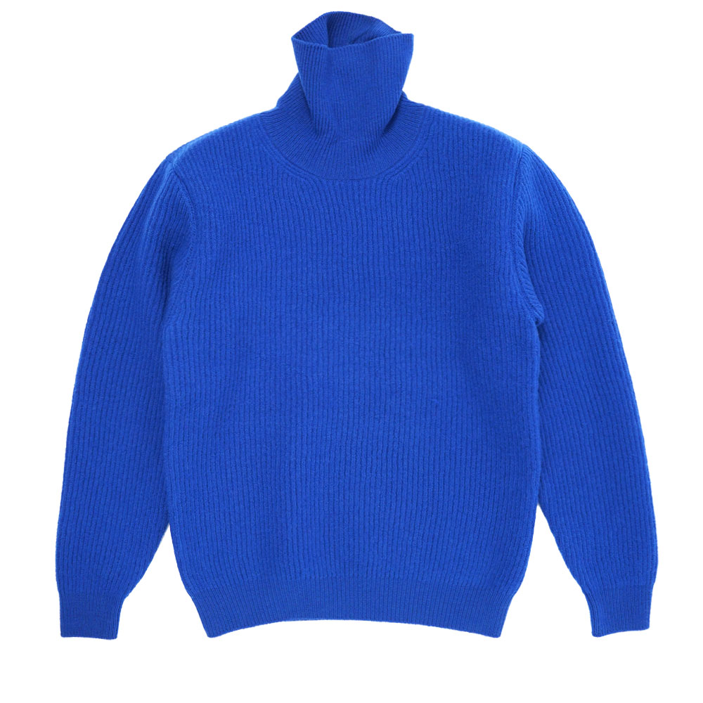 MILLED FRENCH MERINO RIB KNIT TURTLE A23AT02MR ROYAL BLUE