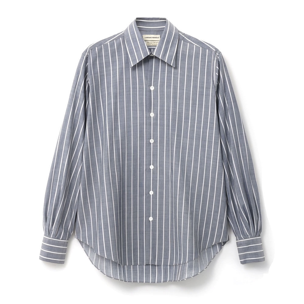 NORMAL SHIRT BLUE WHITE STRIPES