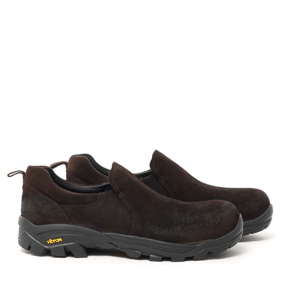NON-SAFETY SLIPON WAXED SUEDE DEEP BROWN