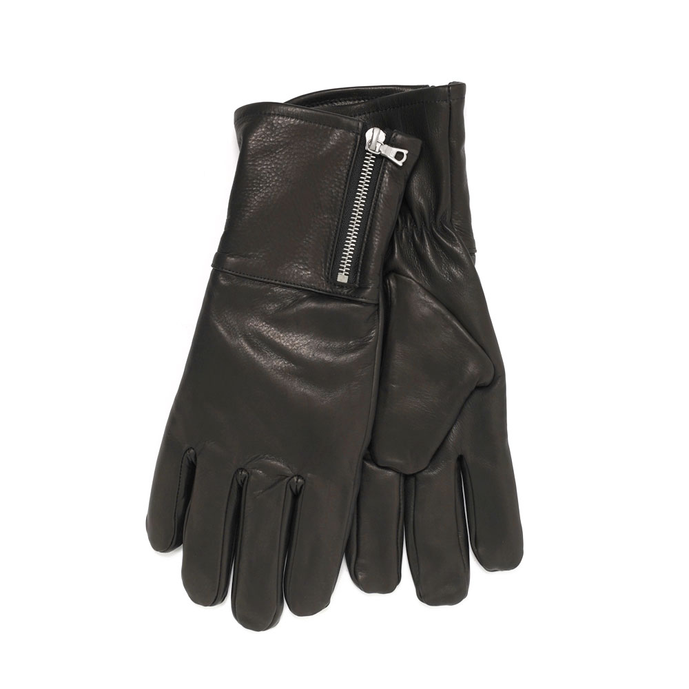 CALF LEATHER GLOVES BLACK A25AG01DP