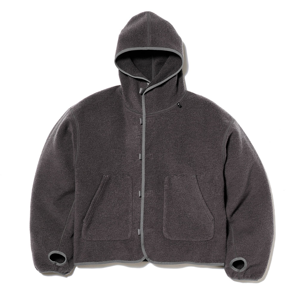 GZ36306 WOOL FLEECE HOODIE DARK LAVA