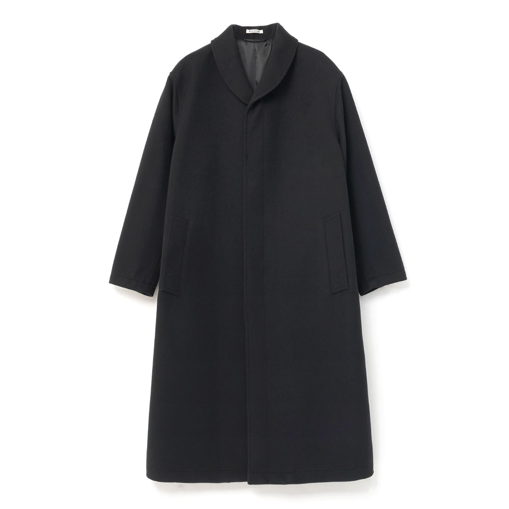 SUPER FINE WOOL MOSSER SHAWL COLLAR COAT A26AC02WM BLACK