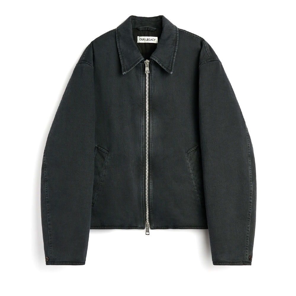 SLIGHT JACKET ENZYME OBSIDIAN FIELD SATEEN
