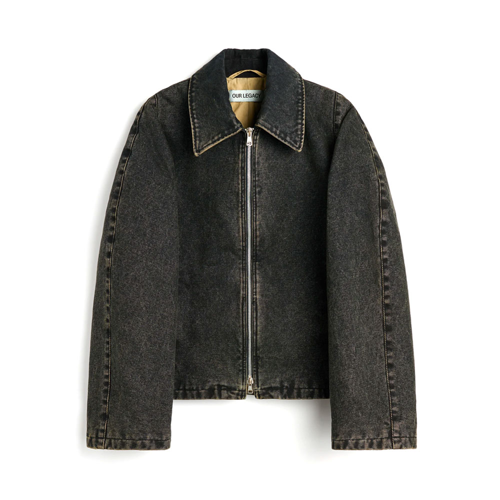 CINCHED JACKET DEEP BLUE INDIGO CANVAS
