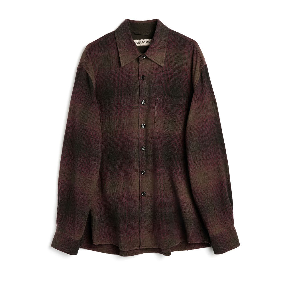 ABOVE SHIRT CORDIAL DUSK CHECK GRAIN WEAVE