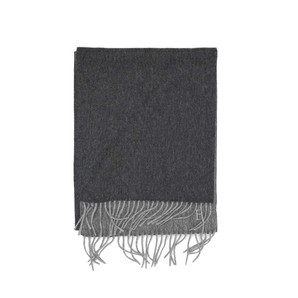 CASHMERE DOUBLE FACE SCARF GRAY