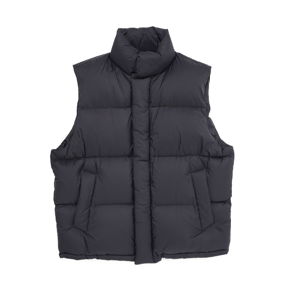 SUPER LIGHT NYLON RIPSTOP DOWN VEST BLACK A24AV03NL