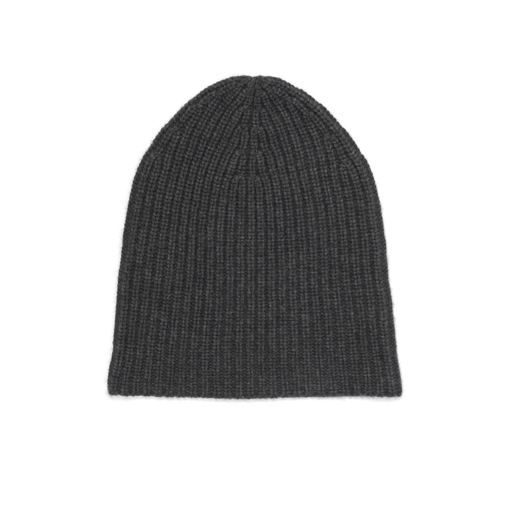 HECTOR CASH/WOOL BEANIE CHARCOAL