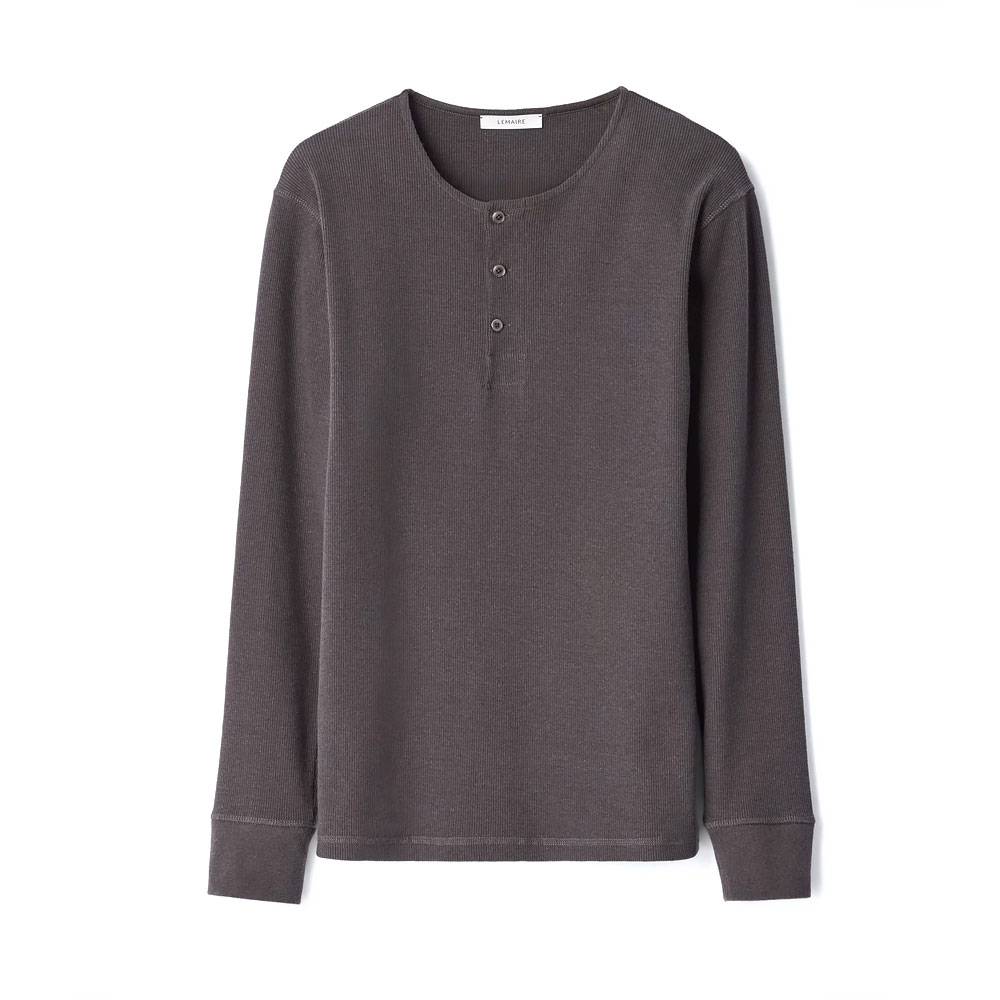 LONG SLEEVE HENLEY BASALT