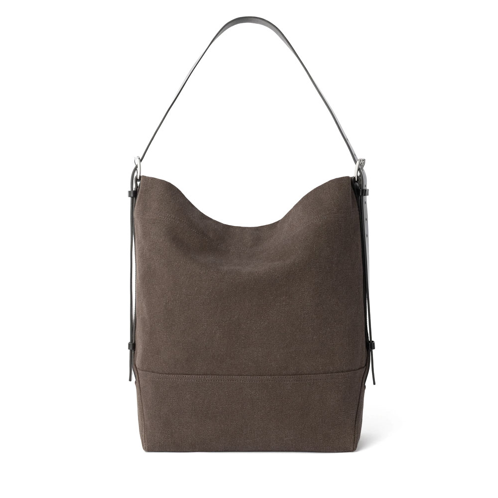 BELTED TOTE BAG DARK CHOCOLATE