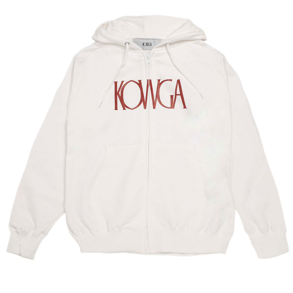 OG LOGO ZIP HOODIE WHITE