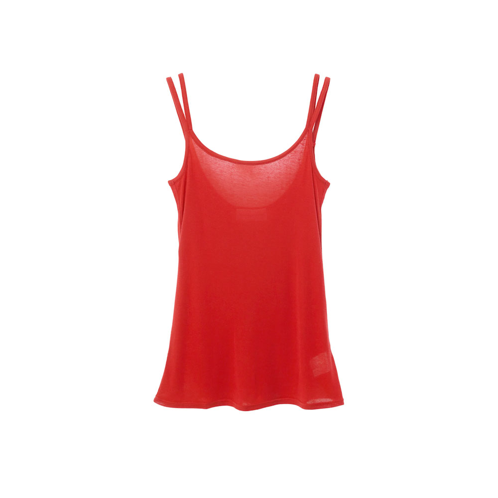 DOUBLE STRAP CAMISOLE RED