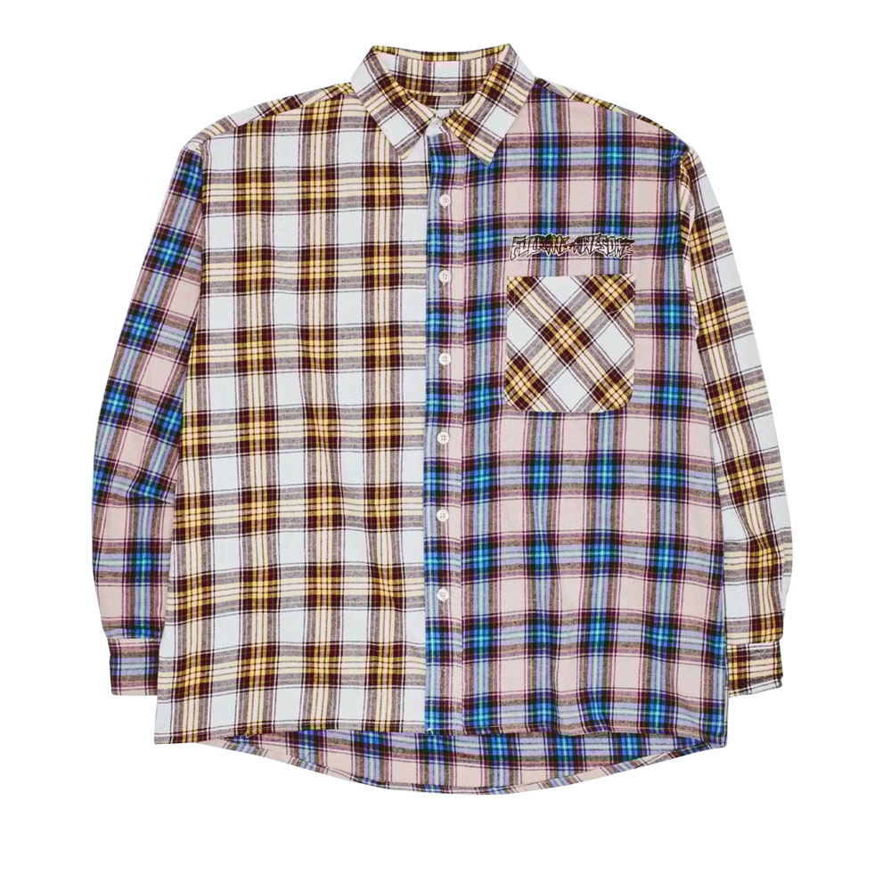 COLOR BLOCK FLANNEL YELLOW