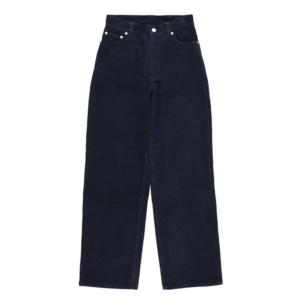 CORDUROY STRAIGHT PANTS NAVY