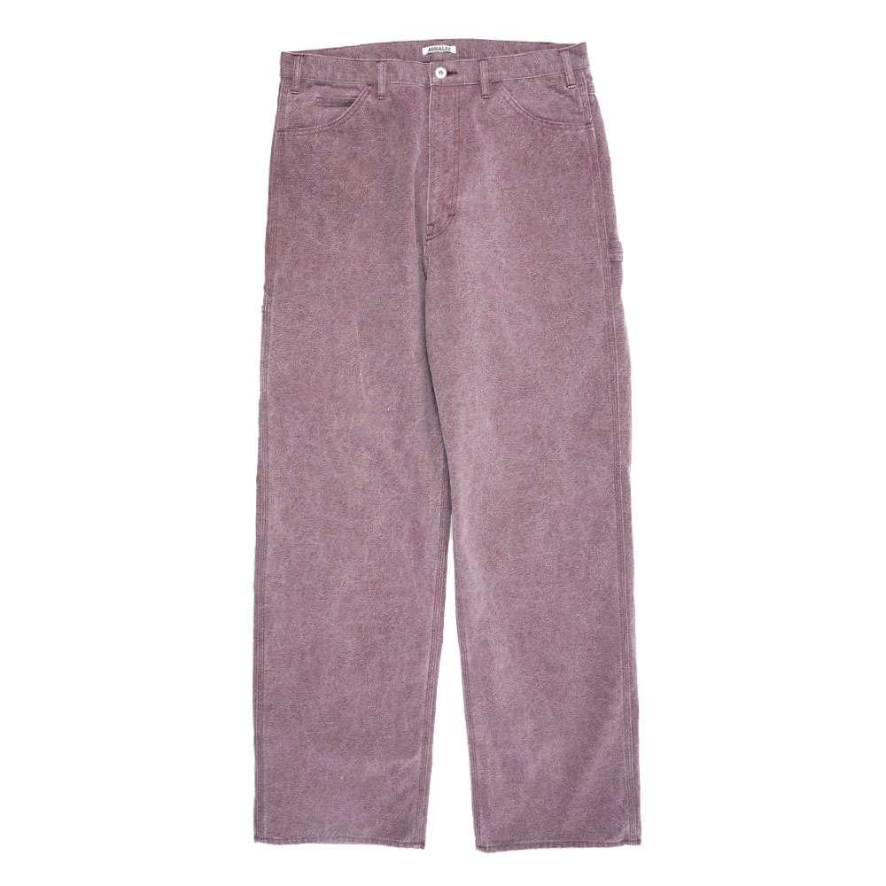 WASHED ORGANIC CANVAS PANTS A24AP04HG PURPLE