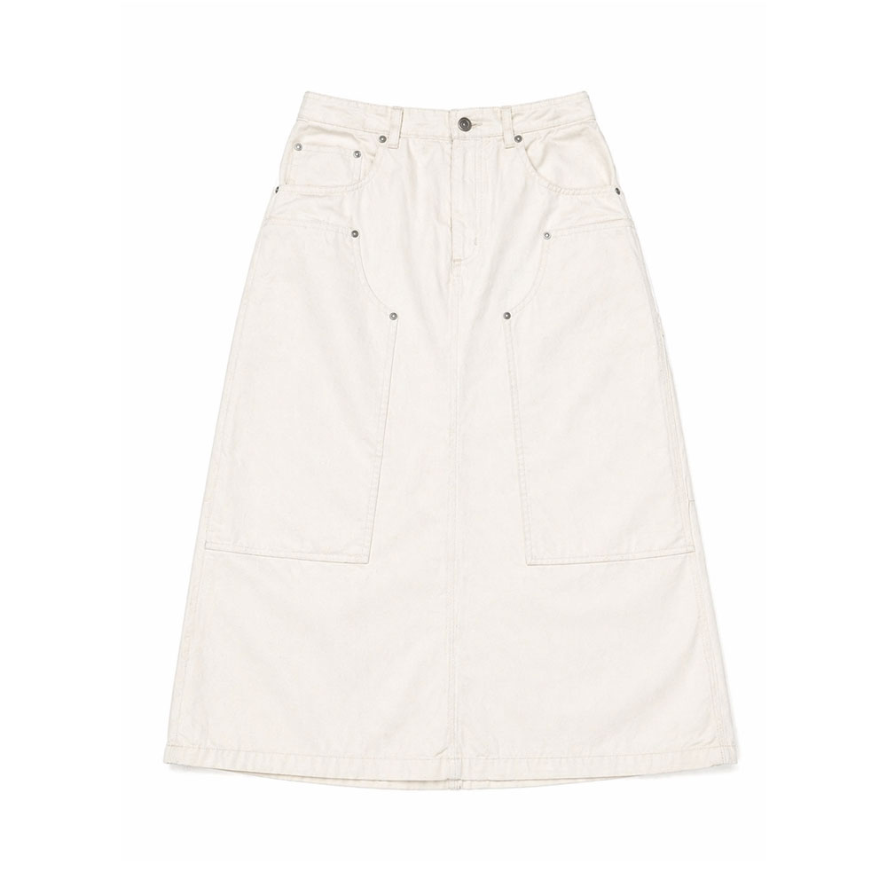 DOUBLE KNEE SKIRT OFF WHITE
