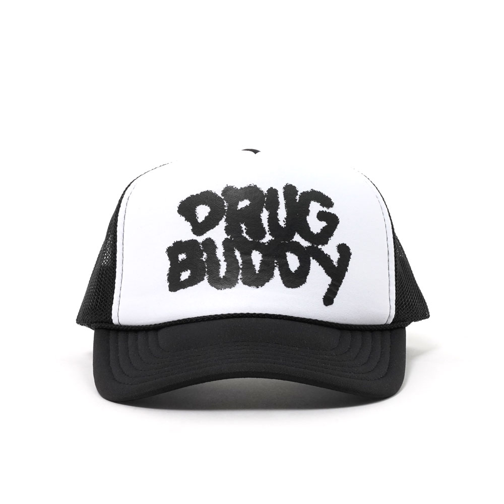 DRUG BUDDY TRUCKER HAT BLACK/WHITE