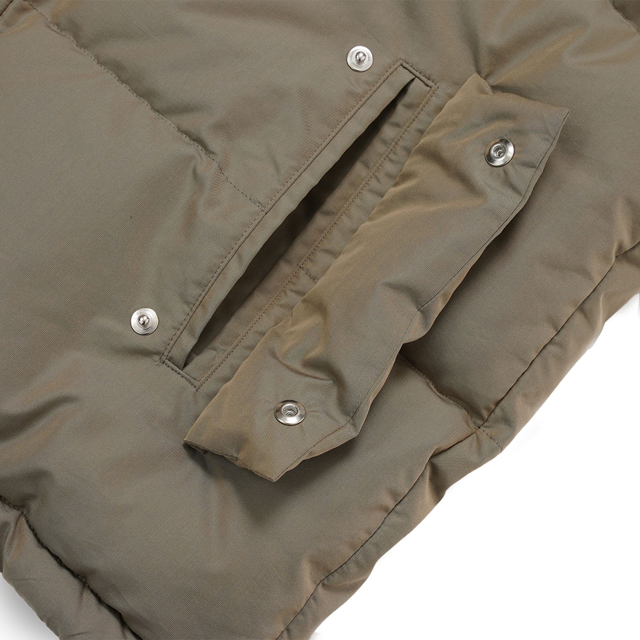 Finx Chambray Down Coat in Olive Khaki – Outline Brooklyn