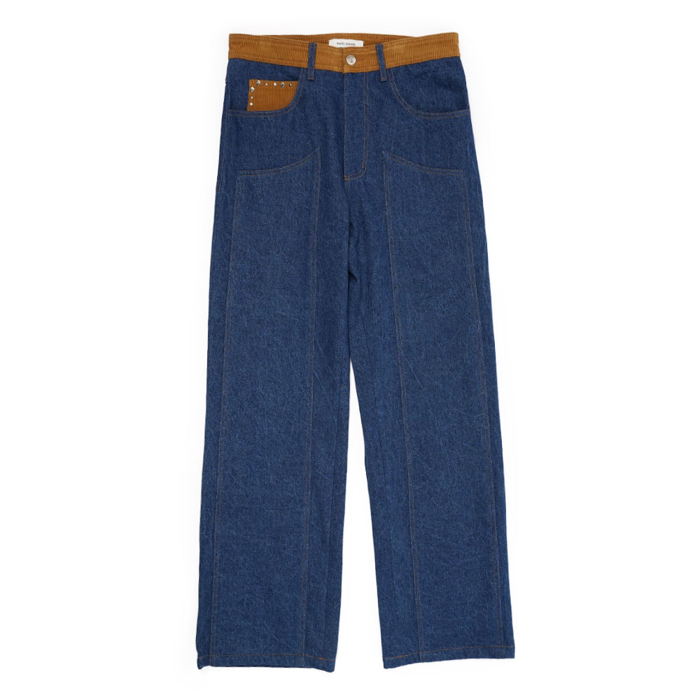 CYMBAL JEANS BLUE AND GOLDEN BROWN