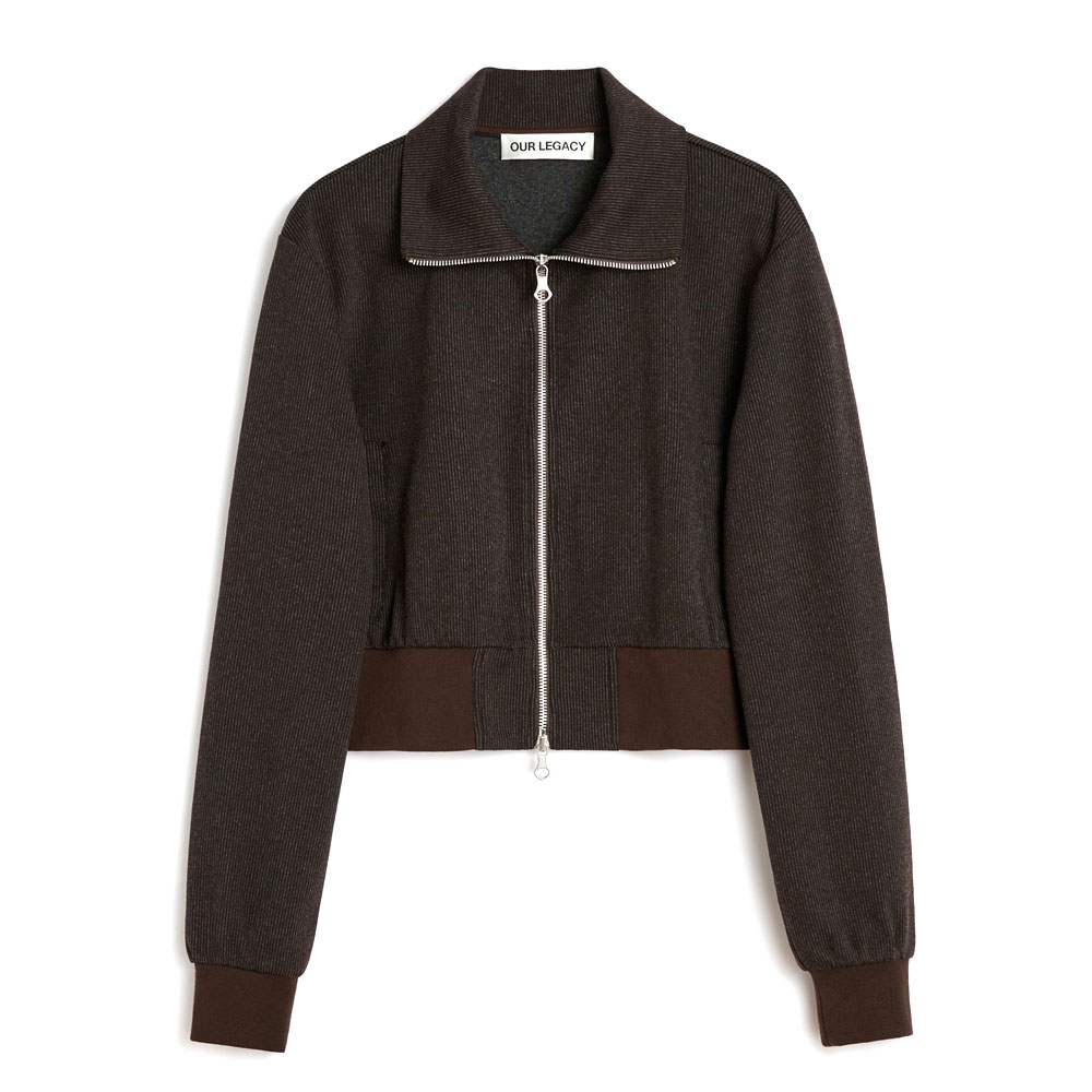 TRICOT JACKET TRACK AND FIELD PINSTRIPE