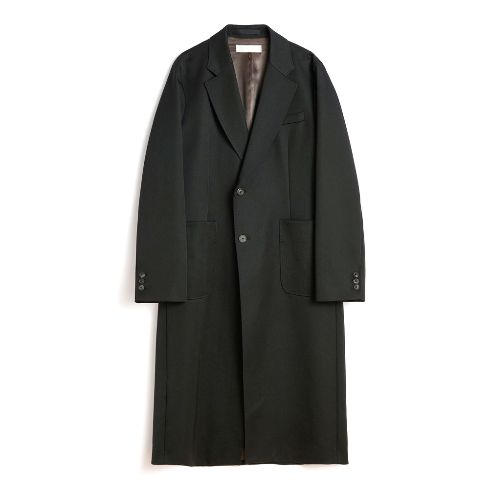 ROBE OVERCOAT ONYX BLACK TECH SATEEN