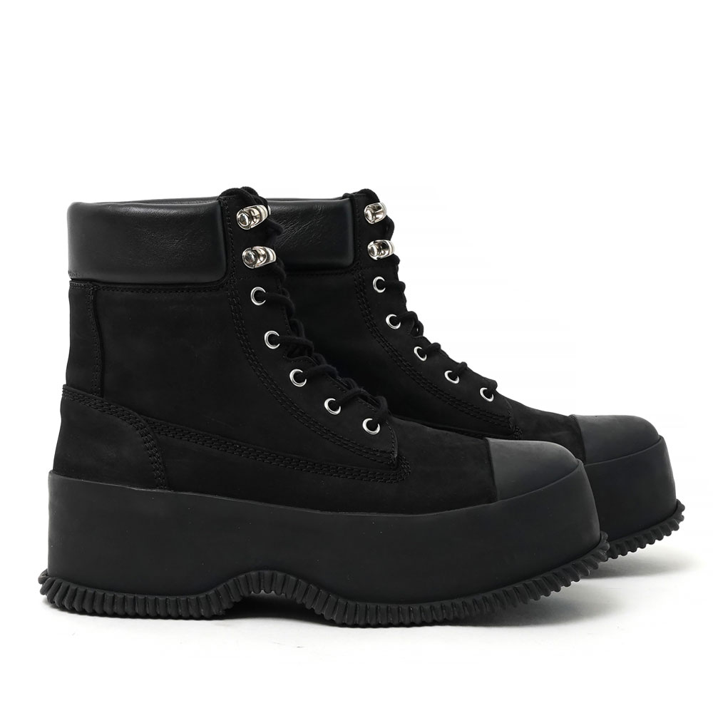 LEATHER VULCANIZED RUBBER WORK BOOT BLACK