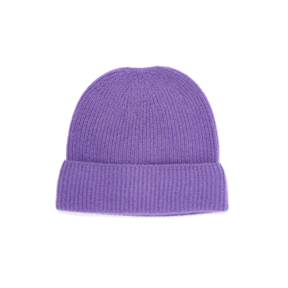 BABY CASHMERE KNIT CAP PURPLE