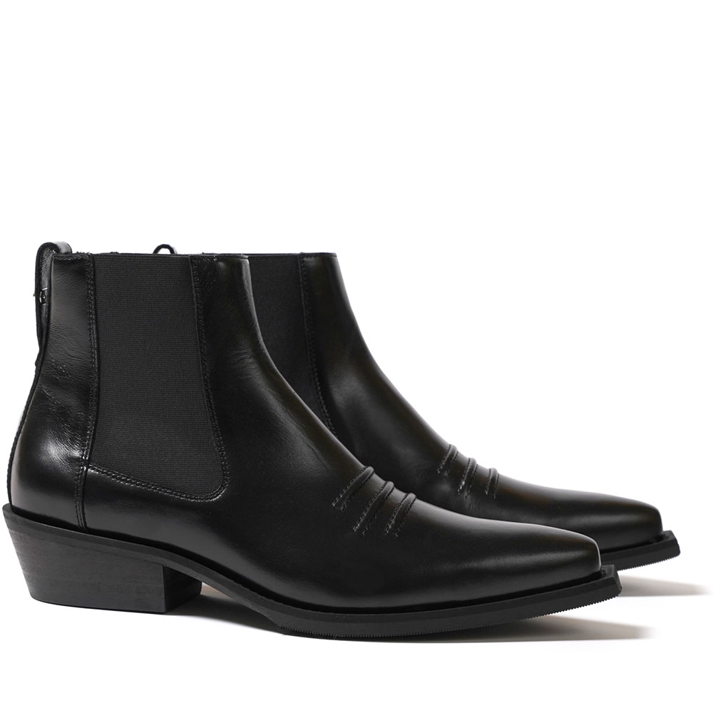 PINCH BOOT BLACK LEATHER