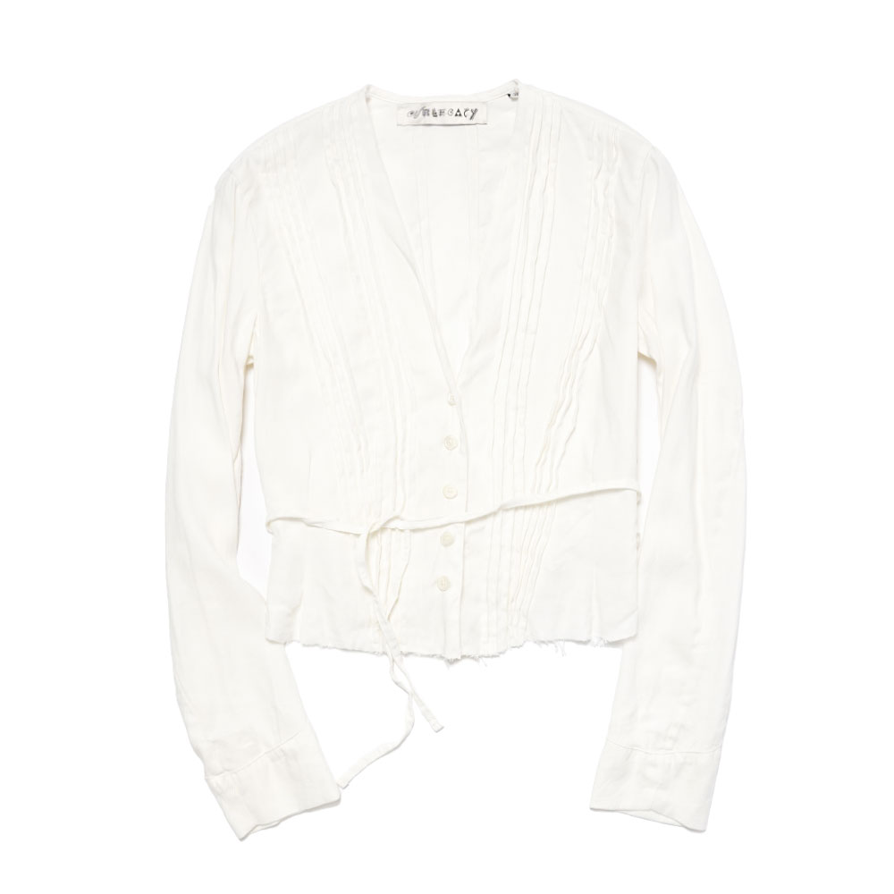 PLEATED BLOUSE WHITE EXPERIENCED VISCOSE