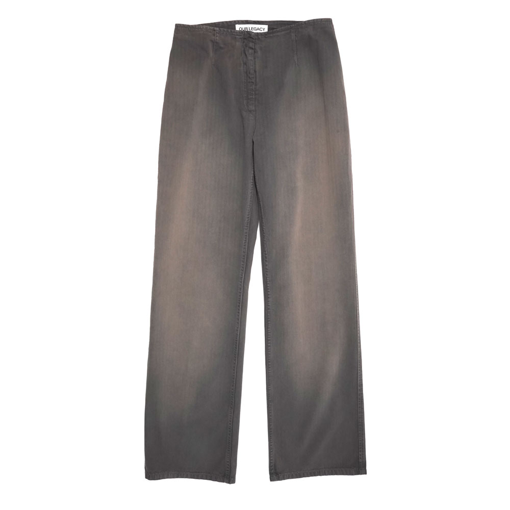 BIKER TROUSERS FRENCH SUN FADED HERRINGBONE