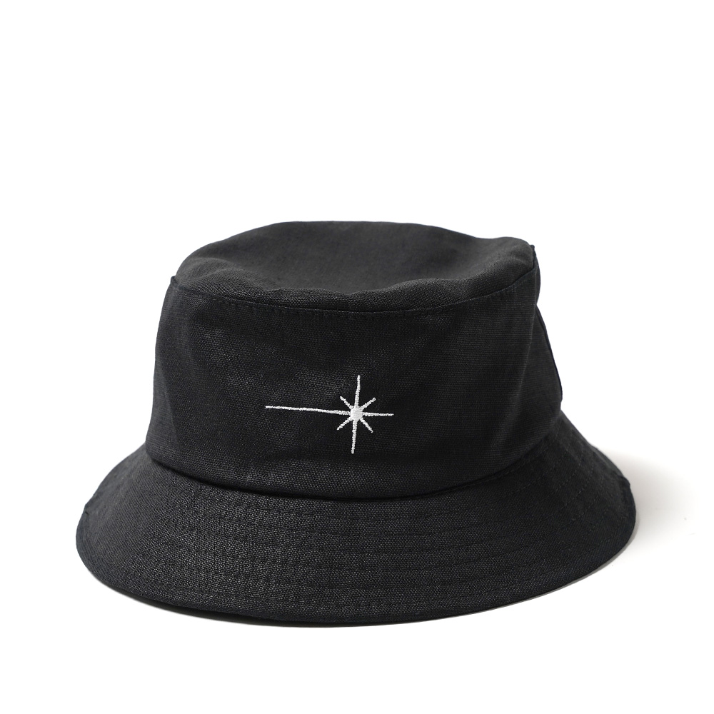SHINING STAR BUCKET HAT HEMP ORGANIC BLACK&WHITE